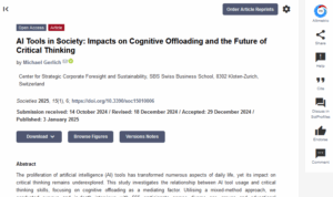 Pensamiento Crítico y Carga Cognitiva: ¿Cómo Afecta la IA?